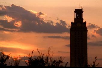 tower with sunset